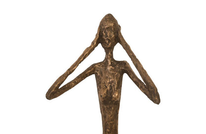 Phillips Collection - See, Speak, Hear No Evil Wall Art, Resin, Bronze (Set of 3) - PH96052 view 3
