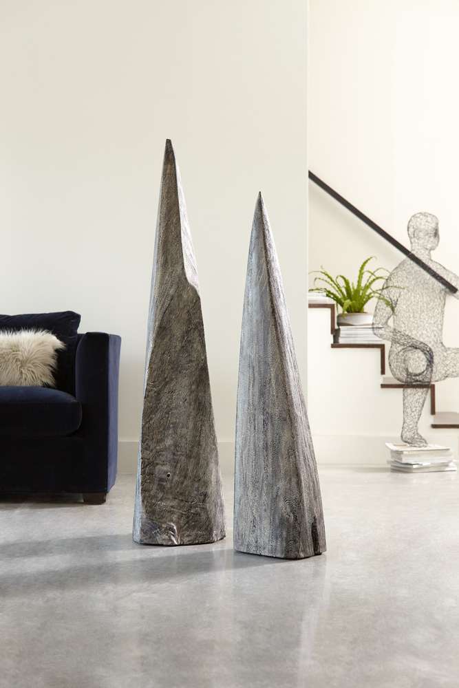 Phillips Collection - Shark Tooth Sculpture, Large, Gray Stone Finish - TH92144 veiw 5