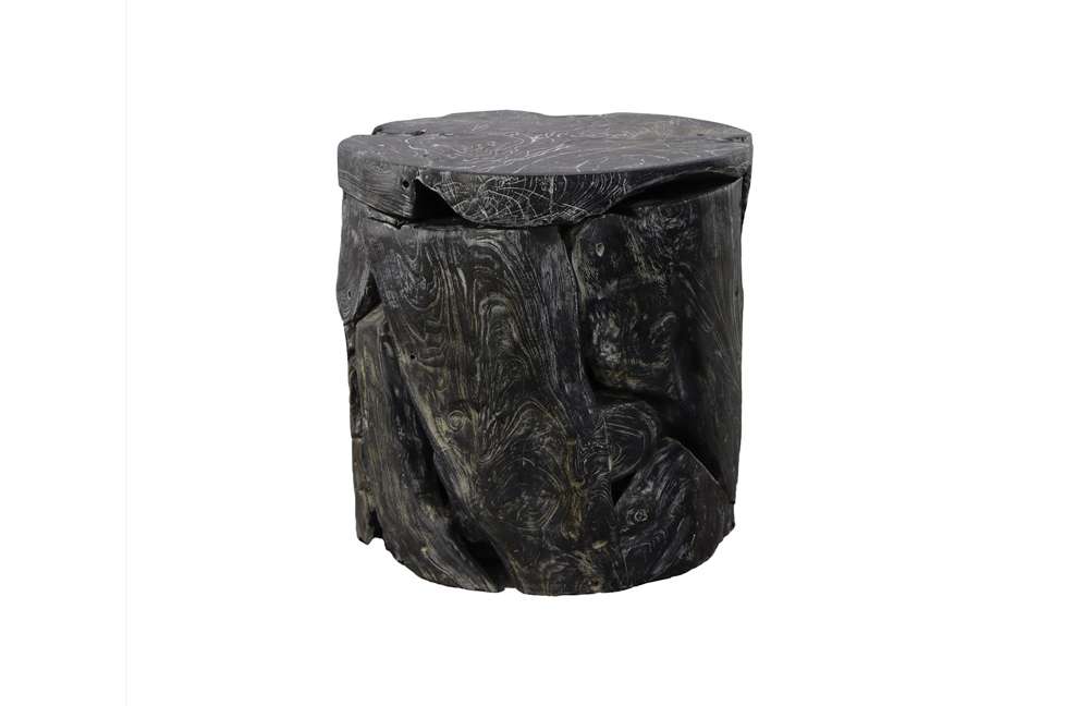 Phillips Collection - Side Table Black Wash, Round - ID85090 veiw 1
