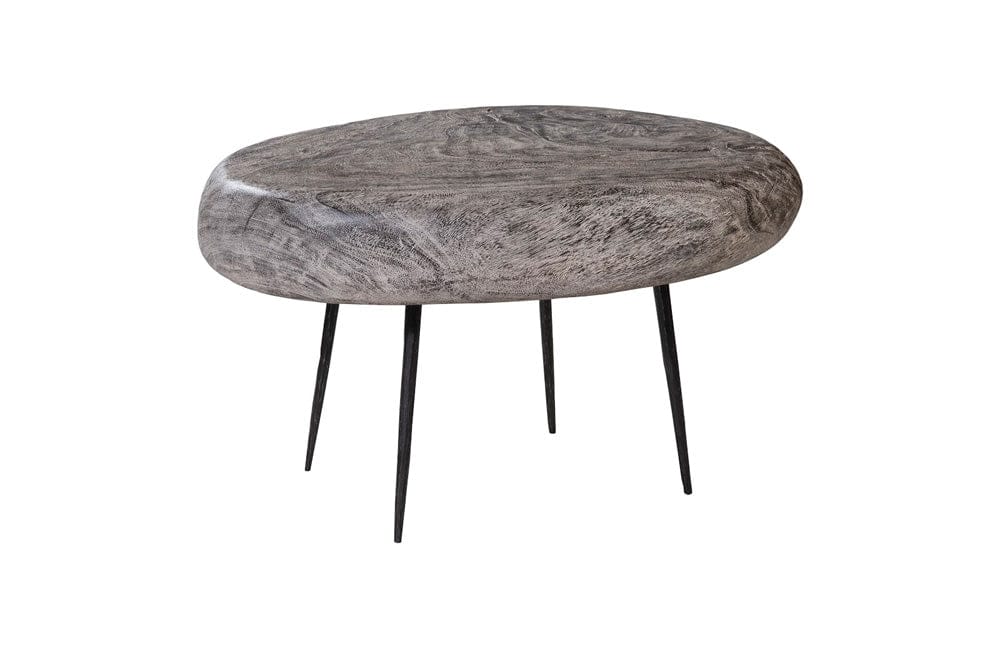Phillips Collection - Skipping Stone Side Table, Gray Stone, Forged Legs - TH101664 view 1