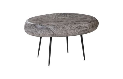 Phillips Collection - Skipping Stone Side Table, Gray Stone, Forged Legs - TH101664 veiw 1