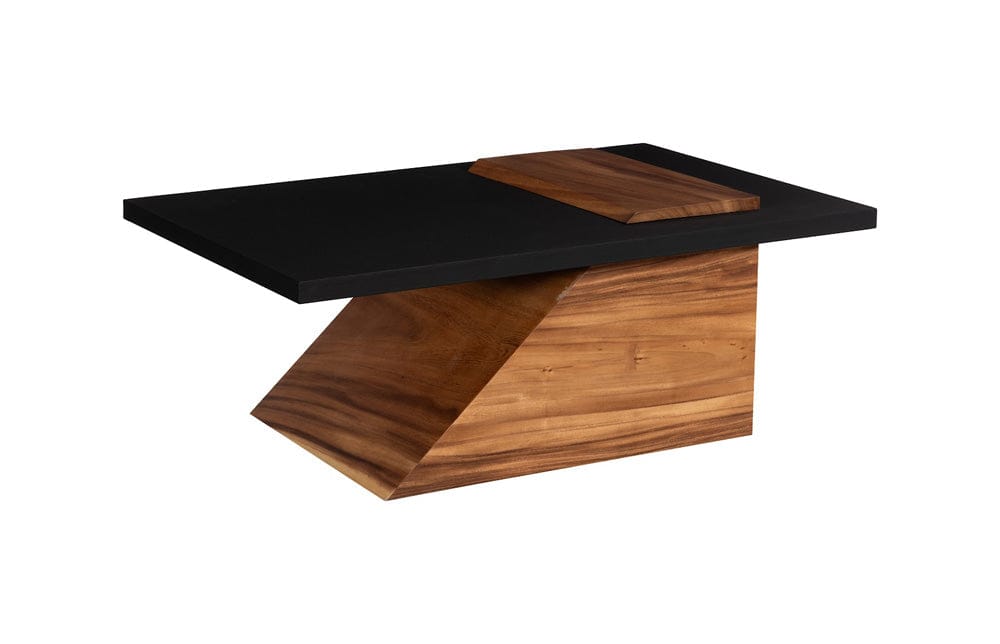 Phillips Collection - Slant Coffee Table, Natural/Black - TH113555 view 1