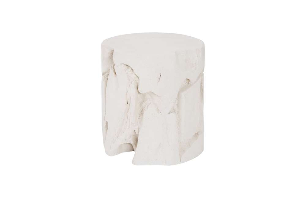 Phillips Collection - Slice Stool, Round, White Stone - PH104339 veiw 1