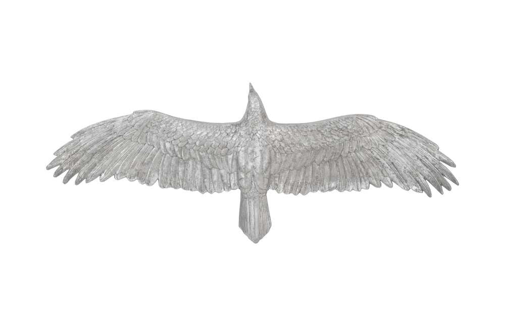 Phillips Collection - Soaring Eagle Wall Art, Resin, Silver Leaf, LG - PH94502 veiw 1