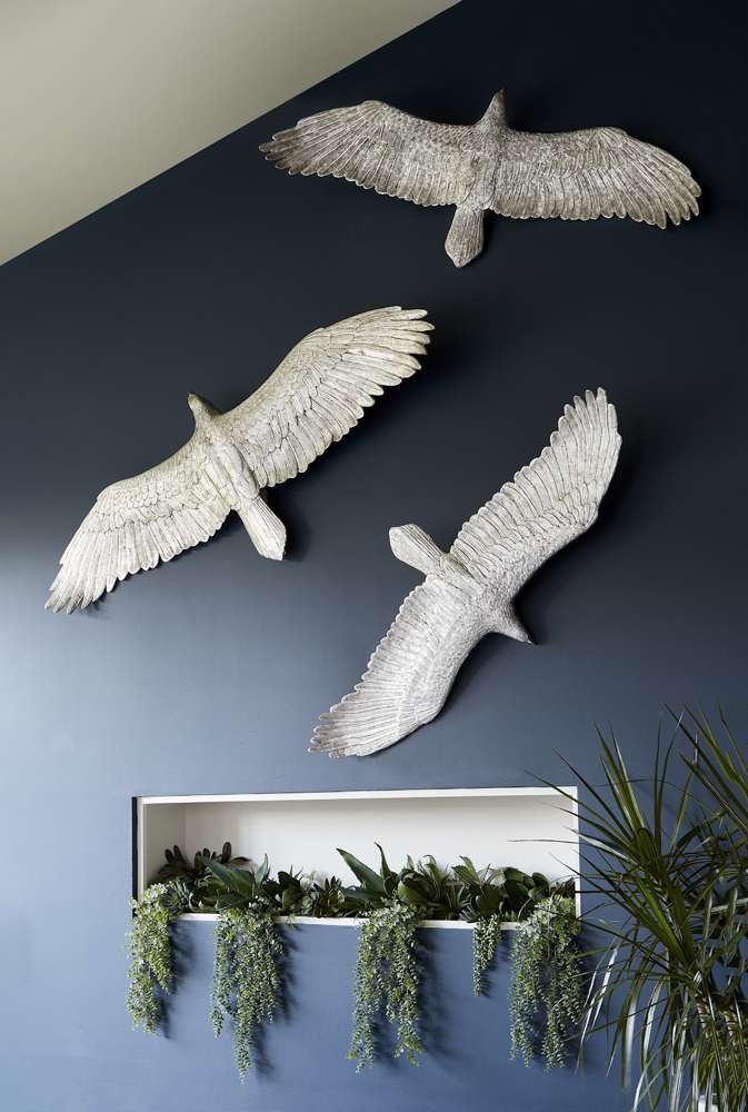 Phillips Collection - Soaring Eagle Wall Art, Resin, Silver Leaf, SM - PH97144 view 5