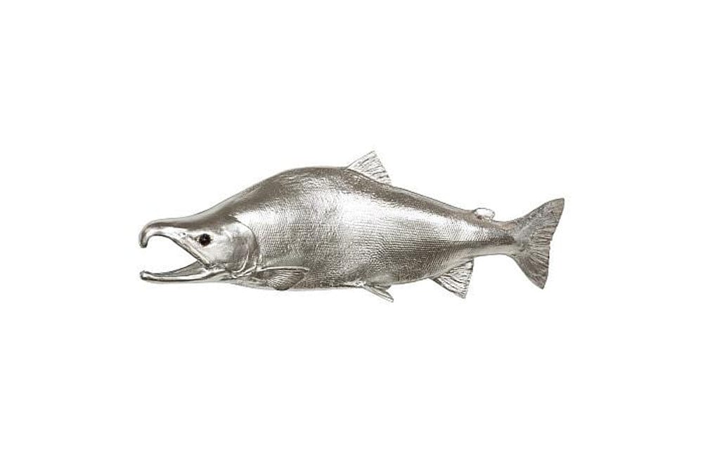 Phillips Collection - Sockeye Salmon Fish Wall Sculpture, Resin, Silver Leaf - PH76837 view 1