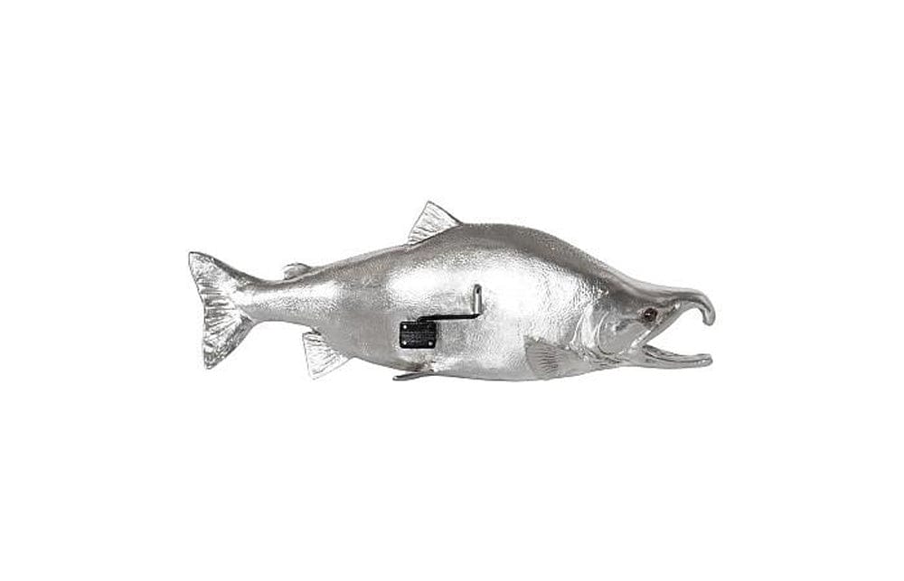 Phillips Collection - Sockeye Salmon Fish Wall Sculpture, Resin, Silver Leaf - PH76837 view 4