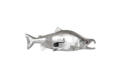 Phillips Collection - Sockeye Salmon Fish Wall Sculpture, Resin, Silver Leaf - PH76837 view 4