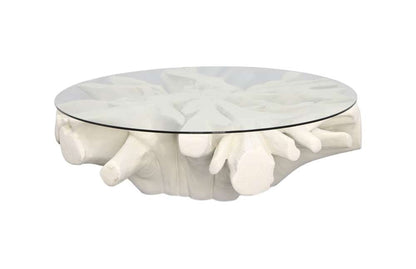 Phillips Collection - Sono Cast Root Coffee Table, With Glass, Roman Stone - PH83595 veiw 3
