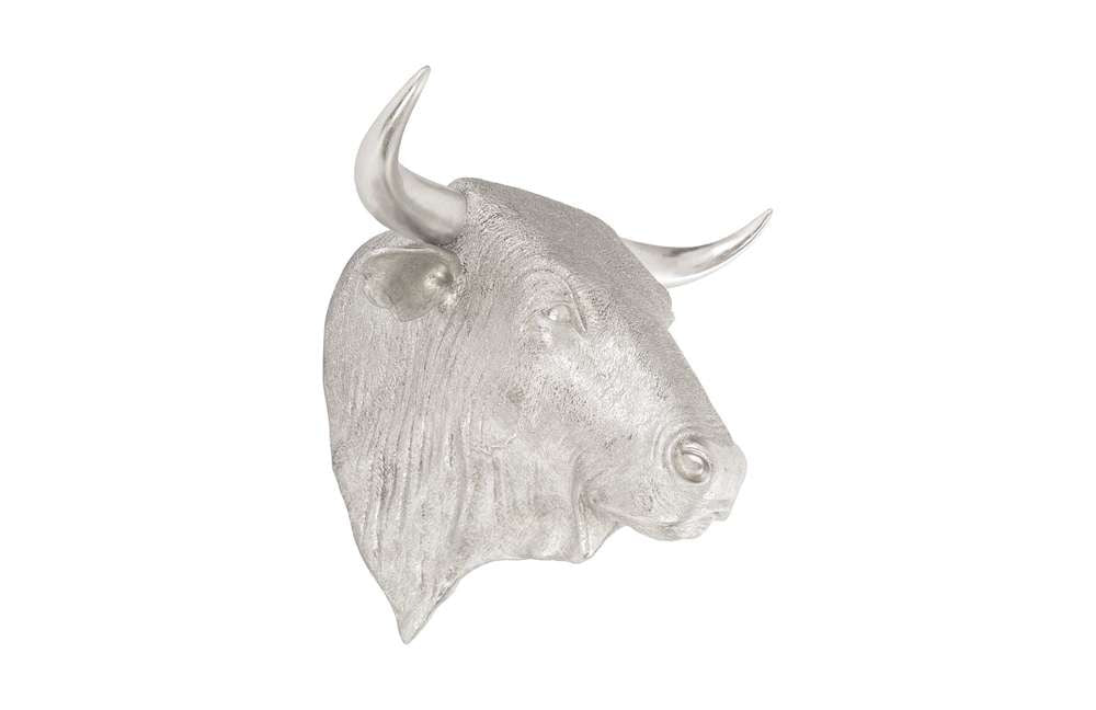 Phillips Collection - Spanish Fighting Bull Wall Art, Resin, Silver Leaf - PH82320 veiw 2