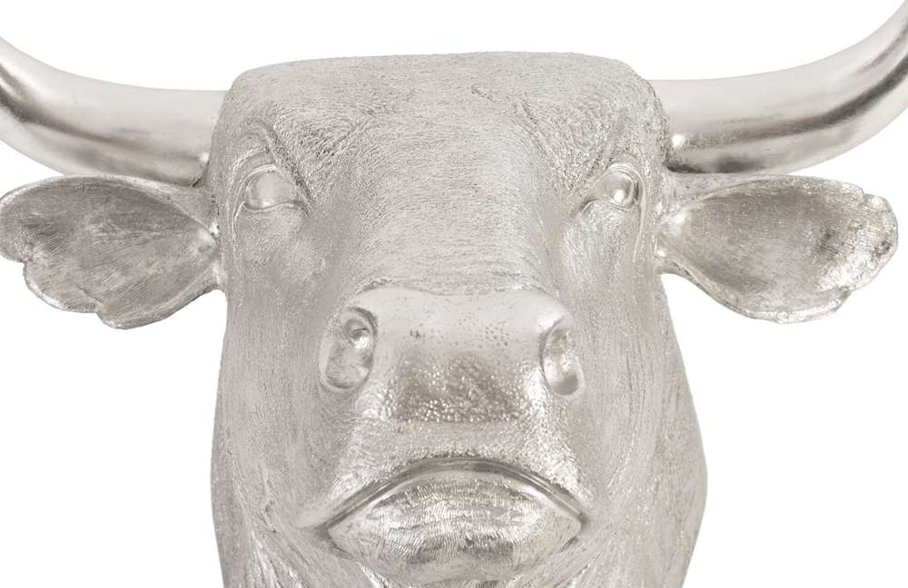 Phillips Collection - Spanish Fighting Bull Wall Art, Resin, Silver Leaf - PH82320 veiw 3