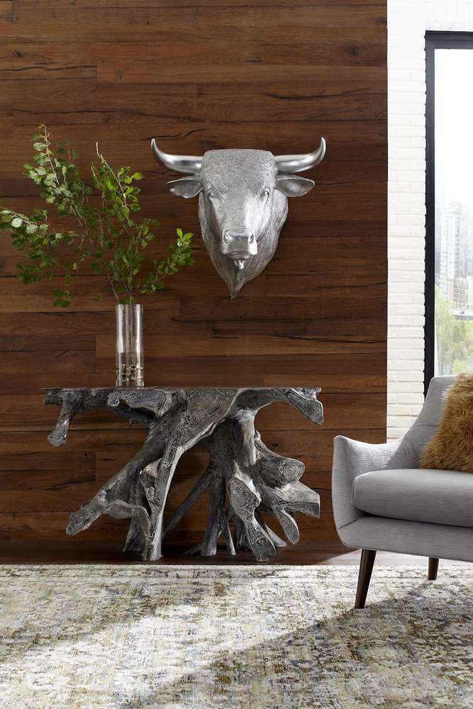 Phillips Collection - Spanish Fighting Bull Wall Art, Resin, Silver Leaf - PH82320 veiw 6
