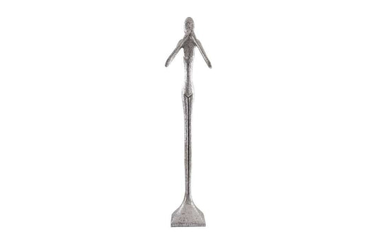 Phillips Collection - Speak No Evil Slender Sculpture, Large, Resin, Silver Leaf - PH66161 veiw 1