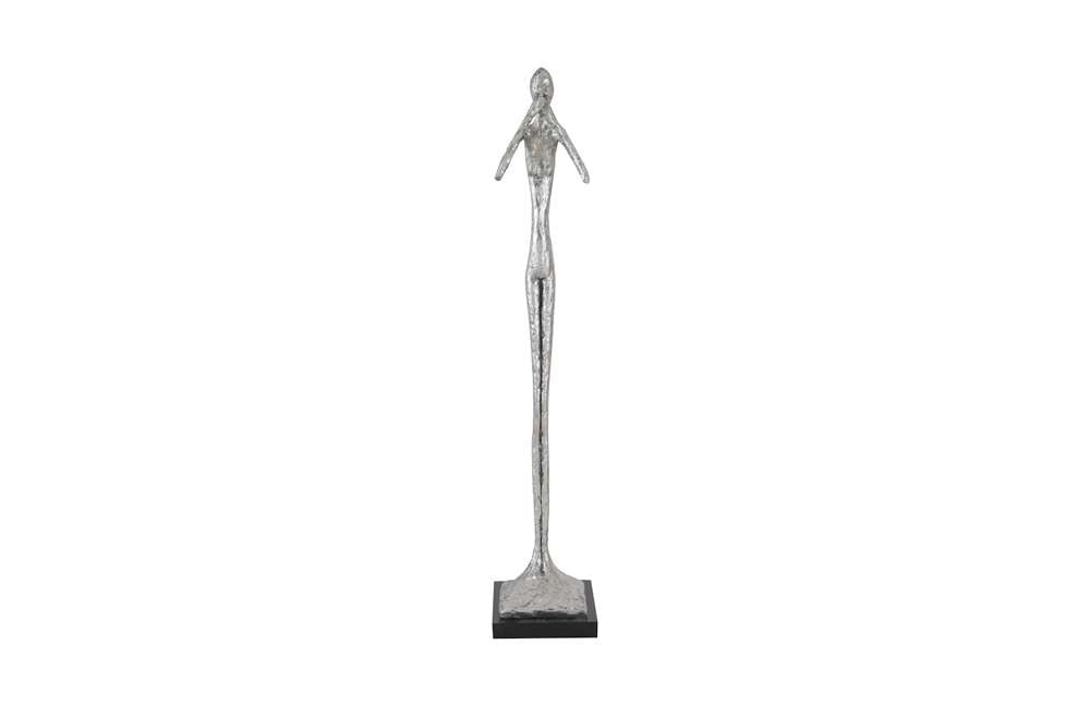 Phillips Collection - Speak No Evil Slender Sculpture, Small, Resin, Silver Leaf - PH66277 veiw 1