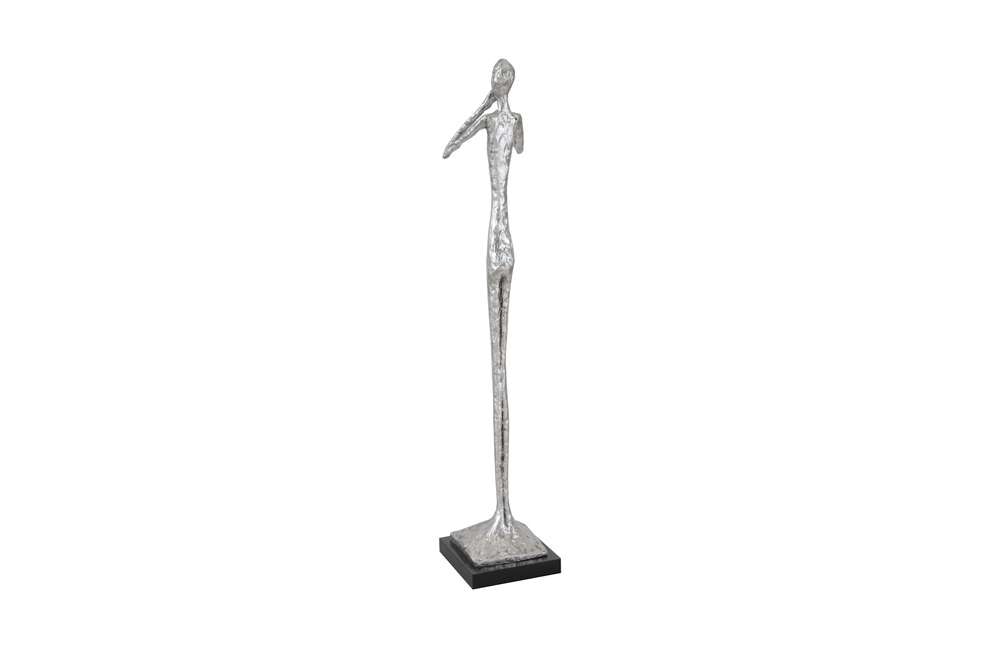 Phillips Collection - Speak No Evil Slender Sculpture, Small, Resin, Silver Leaf - PH66277 veiw 2