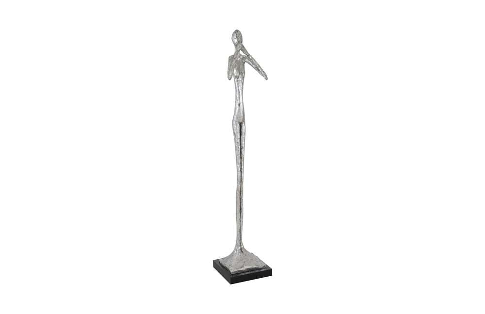 Phillips Collection - Speak No Evil Slender Sculpture, Small, Resin, Silver Leaf - PH66277 veiw 3