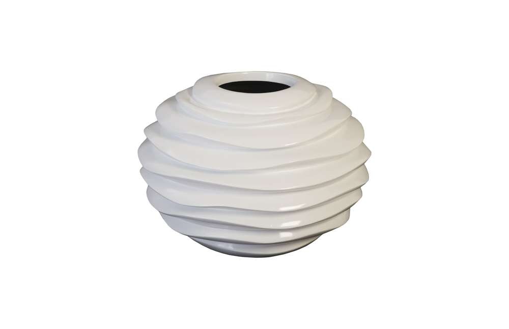 Phillips Collection - Spiral Planter, White, SM - PH94102 veiw 1