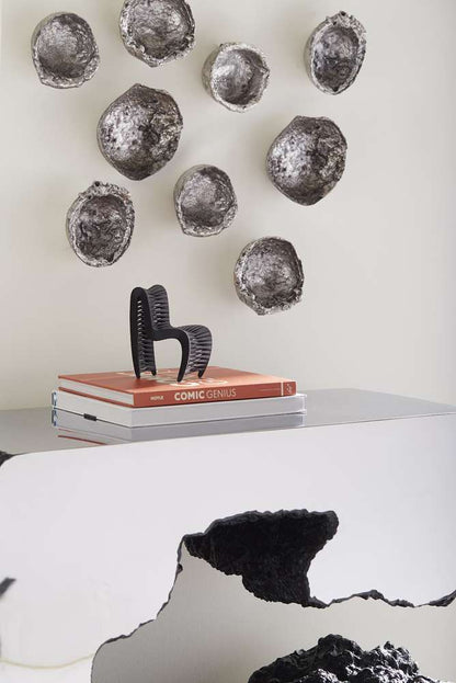Phillips Collection - Splash Wall Bowls, Silver Leaf, Set of 5 - PH103565 veiw 4