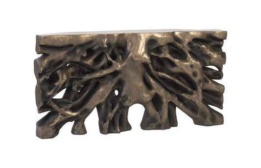 Phillips Collection - Square Root Console Table, Resin, Antique Bronze Finish - PH79052 veiw 1