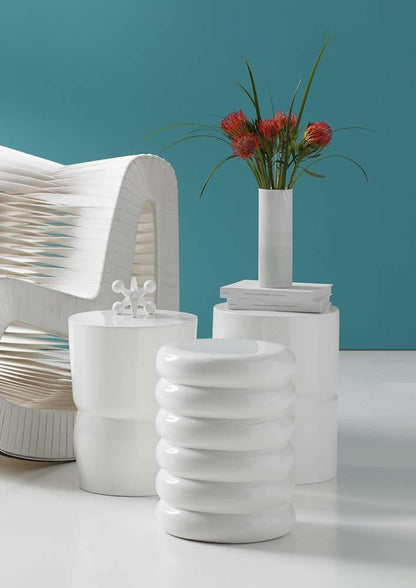 Phillips Collection - Stacked Stool, Gel Coat White - PH67726 veiw 3