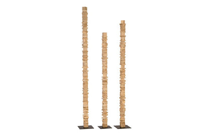 Phillips Collection - Stacked Wood Floor Sculptures, Bleached (Set of 3) - TH89174 view 1