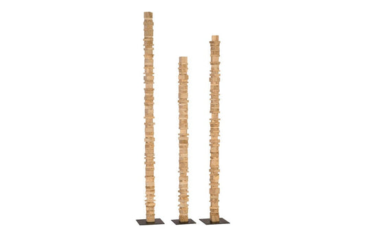 Phillips Collection - Stacked Wood Floor Sculptures, Bleached (Set of 3) - TH89174 view 1