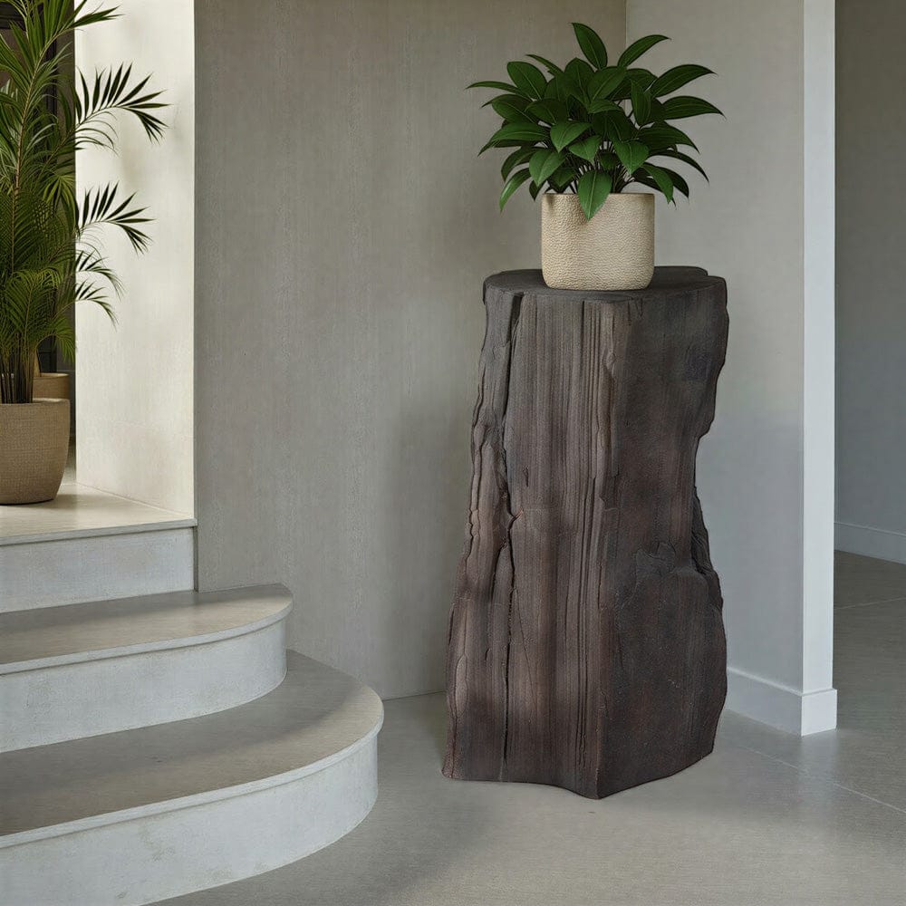 Phillips Collection - Stratified Cast Stone Pedestal, Painted Slate - PH119126 view 3