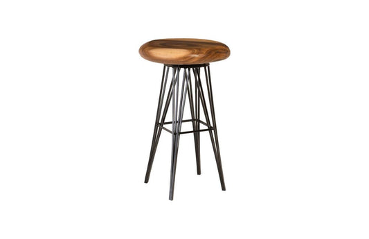 Phillips Collection - String Bar Stool on Black Metal Legs, Swivel Seat, Natural - TH93210 view 1