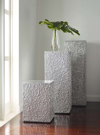 Phillips Collection - String Theory Pedestal, Silver Leaf, LG - PH83559 veiw 6