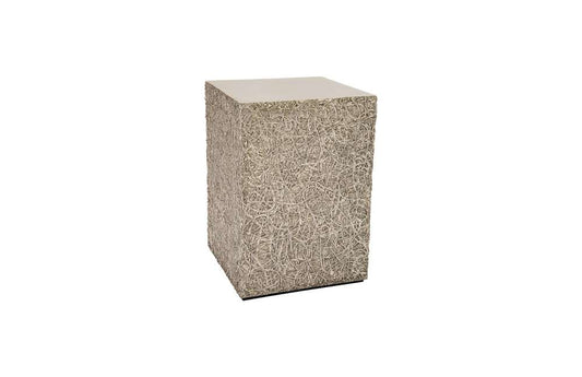 Phillips Collection - String Theory Pedestal, Silver Leaf, SM - PH83555 veiw 1