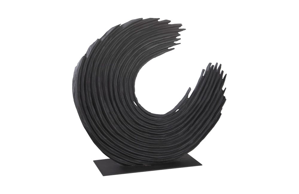 Phillips Collection - Swoop Tabletop Sculpture, Black Wood, Large - TH103476 view 1