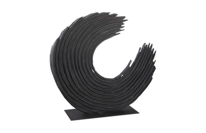 Phillips Collection - Swoop Tabletop Sculpture, Black Wood, Large - TH103476 view 1