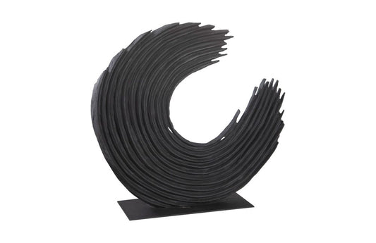 Phillips Collection - Swoop Tabletop Sculpture, Black Wood, Large - TH103476 view 1