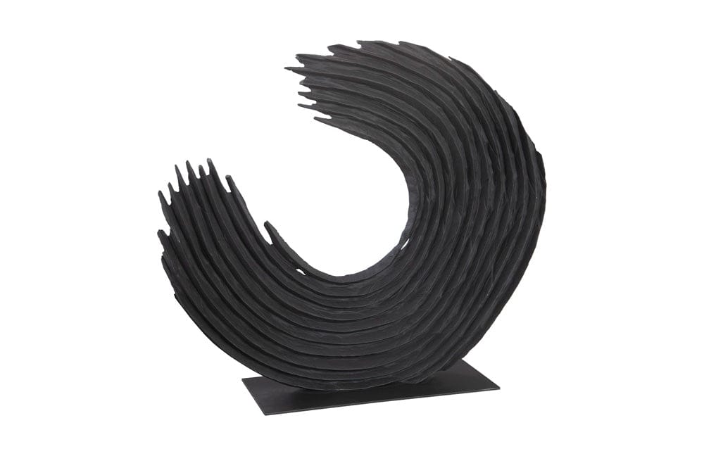 Phillips Collection - Swoop Tabletop Sculpture, Black Wood, Large - TH103476 view 2