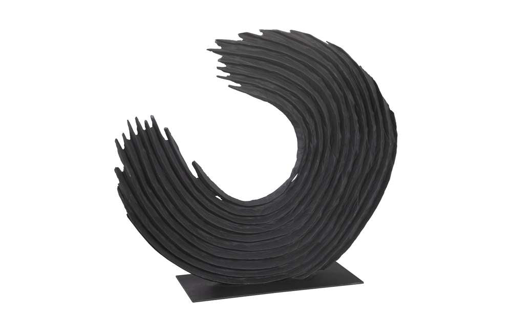 Phillips Collection - Swoop Tabletop Sculpture, Black Wood, Large - TH103476 veiw 2