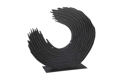 Phillips Collection - Swoop Tabletop Sculpture, Black Wood, Large - TH103476 veiw 2