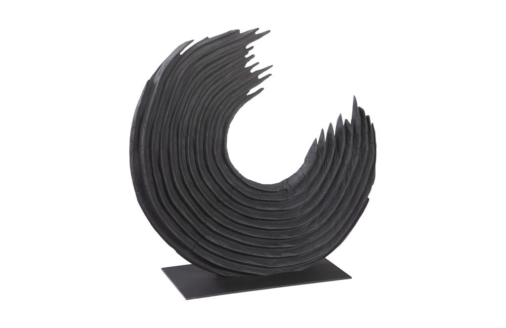 Phillips Collection - Swoop Tabletop Sculpture, Black Wood, Small - TH103477 view 1