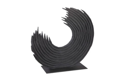 Phillips Collection - Swoop Tabletop Sculpture, Black Wood, Small - TH103477 view 2