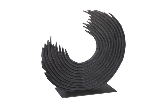 Phillips Collection - Swoop Tabletop Sculpture, Black Wood, Small - TH103477 view 2