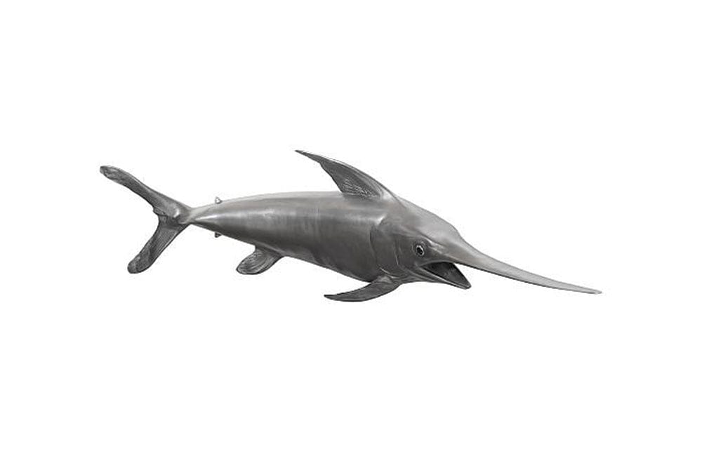 Phillips Collection - Swordfish Fish Wall Sculpture, Resin, Polished Aluminum Finish - PH65285 view 1