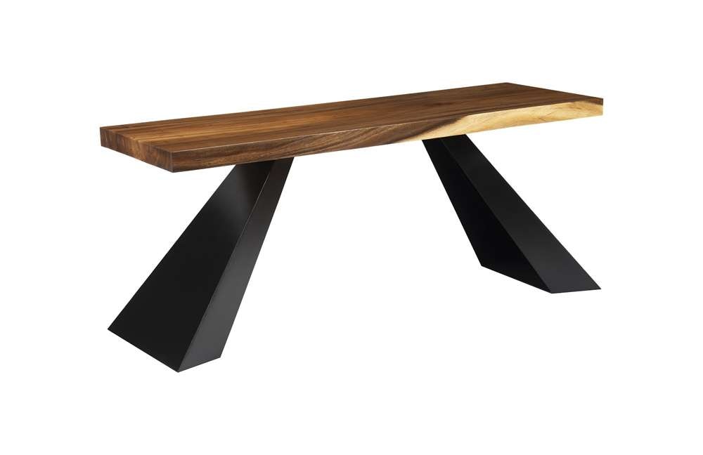Phillips Collection - Tapered Wood Console, Black Metal Legs - TH103470 veiw 1