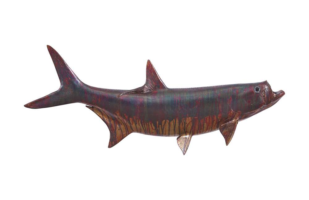 Phillips Collection - Tarpon Fish Wall Sculpture, Resin, Copper Patina Finish - PH100657 veiw 1