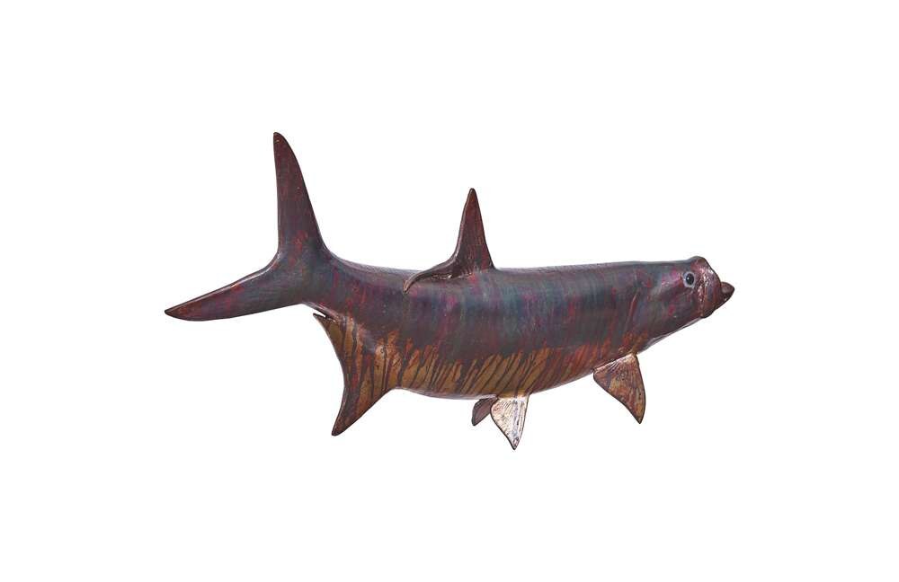 Phillips Collection - Tarpon Fish Wall Sculpture, Resin, Copper Patina Finish - PH100657 veiw 2