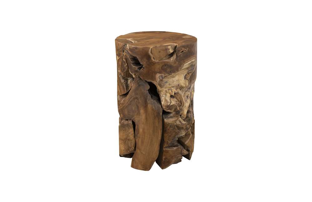 Phillips Collection - Teak Chunk Side Table, Round - ID65142 veiw 1
