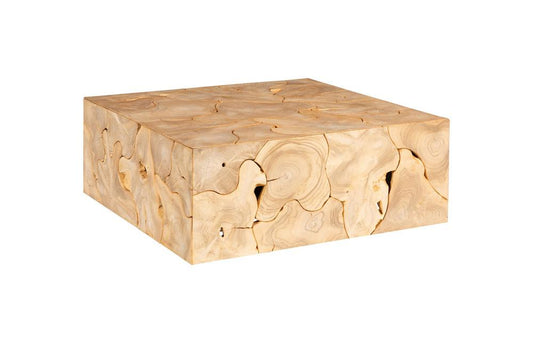 Phillips Collection - Teak Slice Coffee Table, Square, Bleached - ID115179 veiw 1