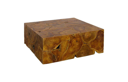 Phillips Collection - Teak Slice Coffee Table, Square, Warm Teak Red Finish - ID113442 veiw 1