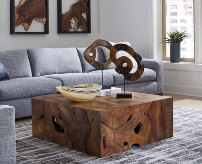 Phillips Collection - Teak Slice Coffee Table, Square - ID65145 veiw 6