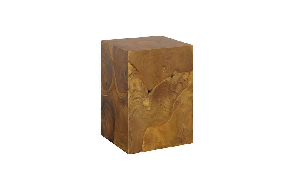 Phillips Collection - Teak Slice Stool, Square, Warm Teak Red Finish - ID113443 veiw 1