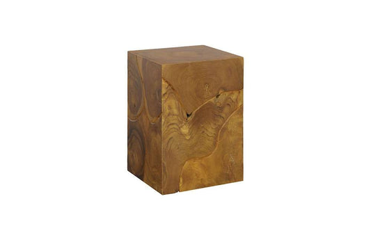 Phillips Collection - Teak Slice Stool, Square, Warm Teak Red Finish - ID113443 veiw 1