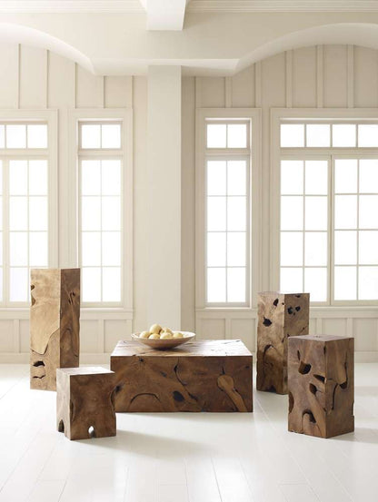 Phillips Collection - Teak Slice Stool, Square - ID65137 veiw 3